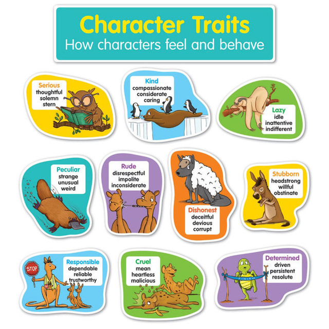 SCHOLASTIC TEACHING RESOURCES Scholastic Teaching Solutions Character Traits Bulletin Board Set