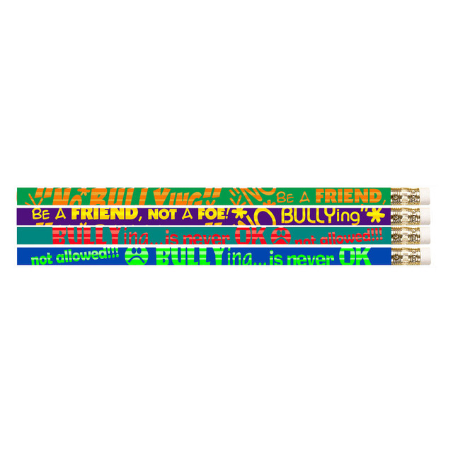 MUSGRAVE PENCIL CO INC Musgrave Pencil Company No Bullying Motivational Pencils, 12 Per Pack, 12 Packs