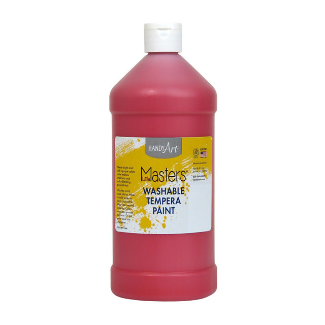 ROCK PAINT DISTRIBUTING CORP Handy Art® Little Masters® Washable Tempera Paint, Red, 32 oz.