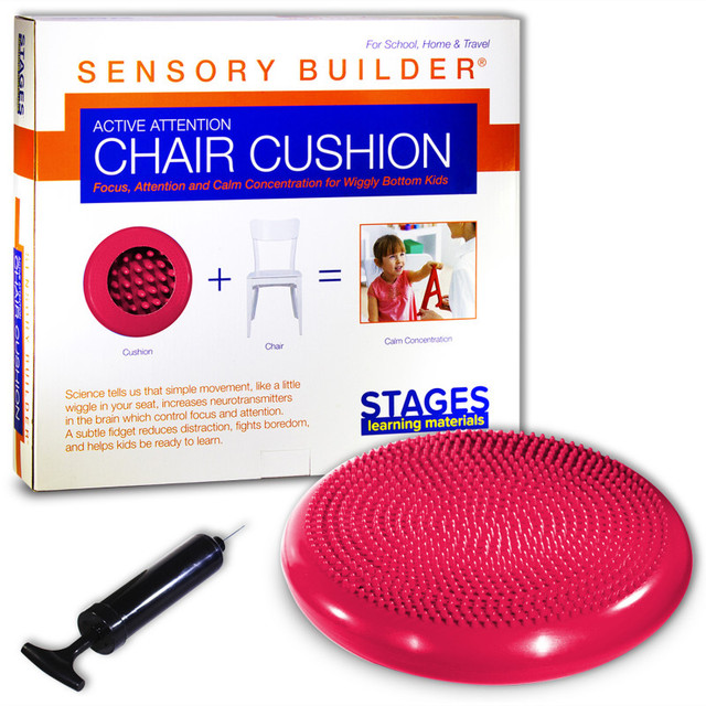 STAGES LEARNING MATERIALS Stages Learning Materials Sensory Builder® Active Attention Chair Cushion, Red