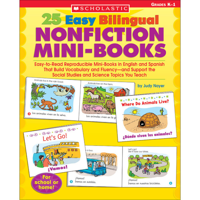 SCHOLASTIC TEACHING RESOURCES Scholastic Teaching Solutions 25 Easy Bilingual Nonfiction Mini-Books Activity Book