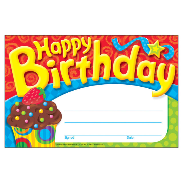 TREND ENTERPRISES INC. TREND Happy Birthday The Bake Shop™ Recognition Awards, 30 ct