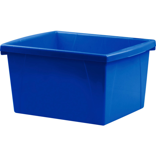 STOREX INDUSTRIES Storex 4 Gallon Storage Bin, Blue STOREX INDUSTRIES Storex 4 Gallon Storage Bin, Blue