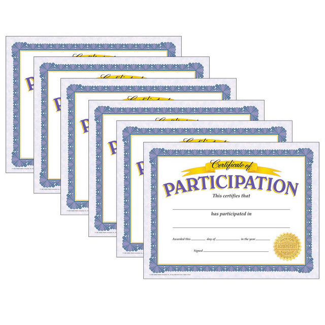 TREND ENTERPRISES INC. TREND Certificate of Participation Classic Certificates, 30 Per Pack, 6 Packs