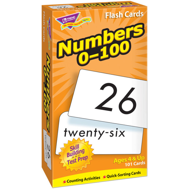 TREND ENTERPRISES INC. TREND Numbers 0-100 Skill Drill Flash Cards