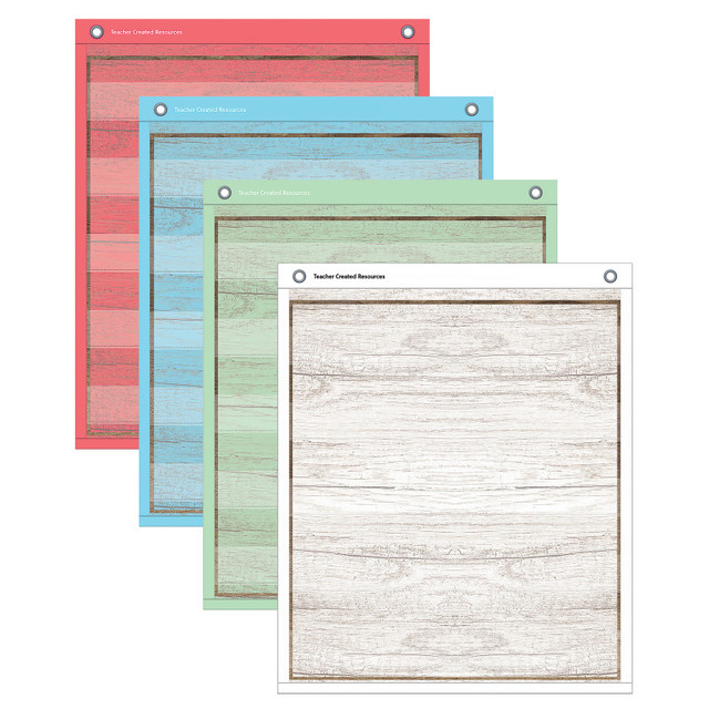 TEACHER CREATED RESOURCES Teacher Created Resources® Painted Wood Design Magnetic Mini Pocket Charts, 14" x 17"