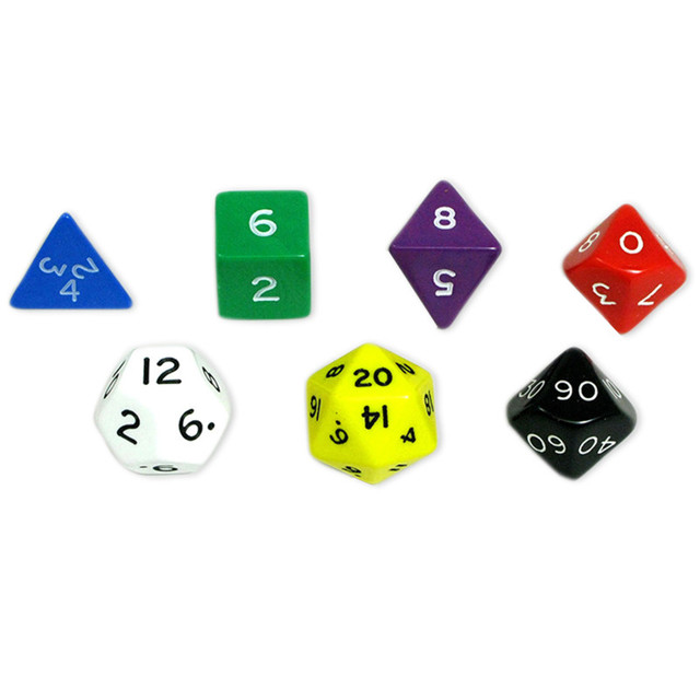 KOPLOW GAMES INC. Koplow Games Jumbo Polyhedral Dice, Set of 7