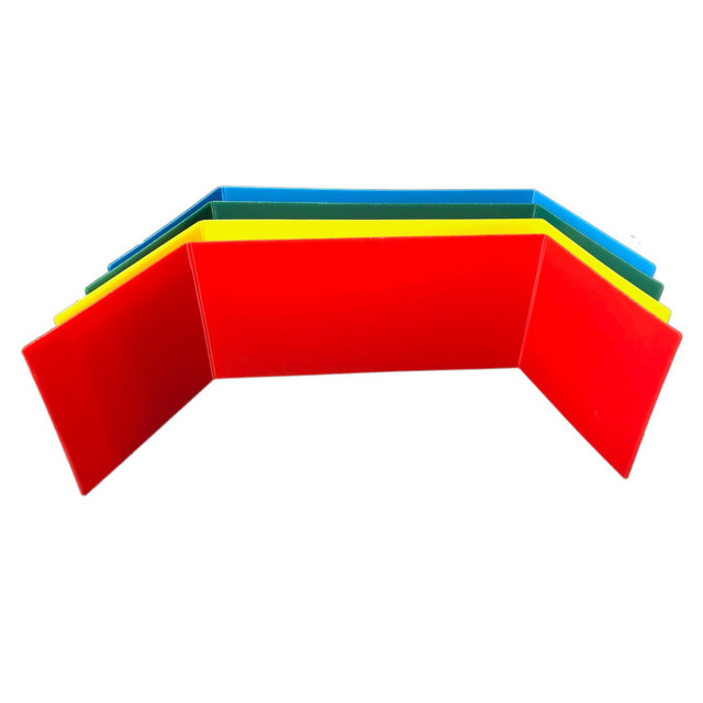 FLIPSIDE Flipside Products Premium Plastic Study Carrels, Assorted, 12" x 48", Pack of 24