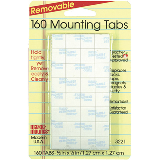 MILLER STUDIO Magic-Mounts® Removable Mounting Tabs, 1/2" x 1/2", Pack of 160