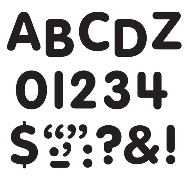TREND ENTERPRISES INC. TREND Black 1" STICK-EZE® Stick-On Letters