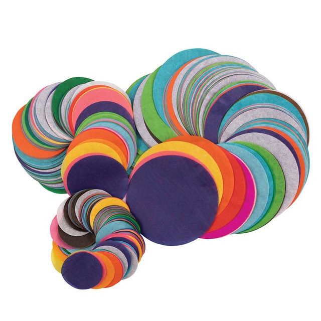 DIXON TICONDEROGA CO Spectra® Bleeding Tissue Circles Assortment, 25 Assorted Colors, Assorted Sizes, 2,250 Circles