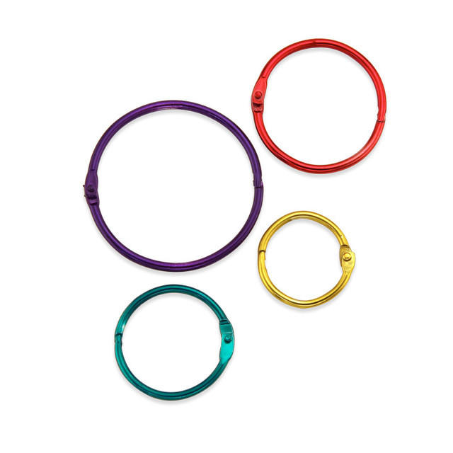 HYGLOSS PRODUCTS INC. Hygloss® Metallic Book Rings, Pack of 36