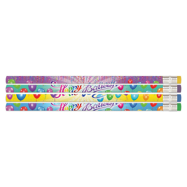MUSGRAVE PENCIL CO INC Musgrave Pencil Company Happy Birthday Rainbow Pencil, Pack of 12