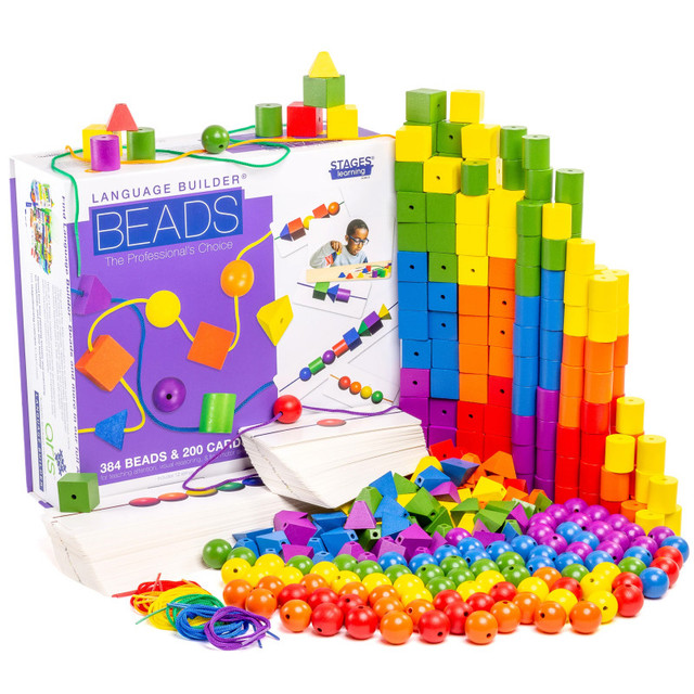 STAGES LEARNING MATERIALS Stages Learning Materials Language Builder® Stringing Beads, Classroom Set of 384