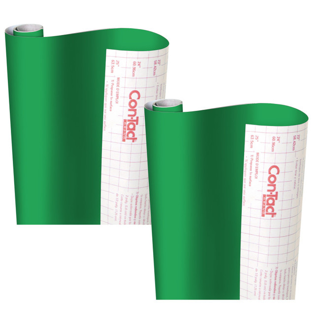 KITTRICH CORPORATION Con-Tact® Brand Creative Covering™ Adhesive Covering, Green, 18" x 16 ft, 2 Rolls