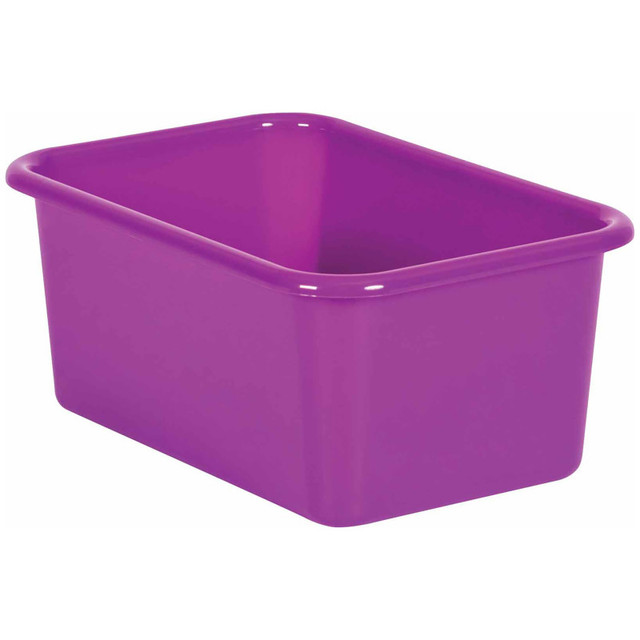 TEACHER CREATED RESOURCES Teacher Created Resources® Purple Small Plastic Storage Bin
