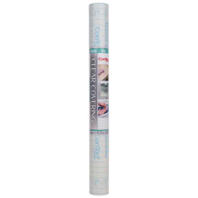 KITTRICH CORPORATION Con-Tact® Brand Clear Cover™ Adhesive Covering, Clear, 18" x 16 ft, Matte