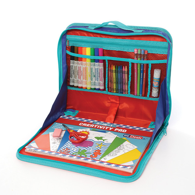 KITTRICH CORPORATION Promarx® EzDesk Travel Activity Kit, Laptop Style with Paper, Writing & Coloring Accessories, 11.4" x 13.8"