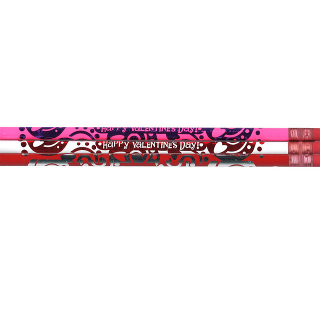 LAROSE INDUSTRIES- ROSE MOON Moon Products Pencils, Happy Valentine’s Day Assortment, 12 Per Pack, 12 Packs