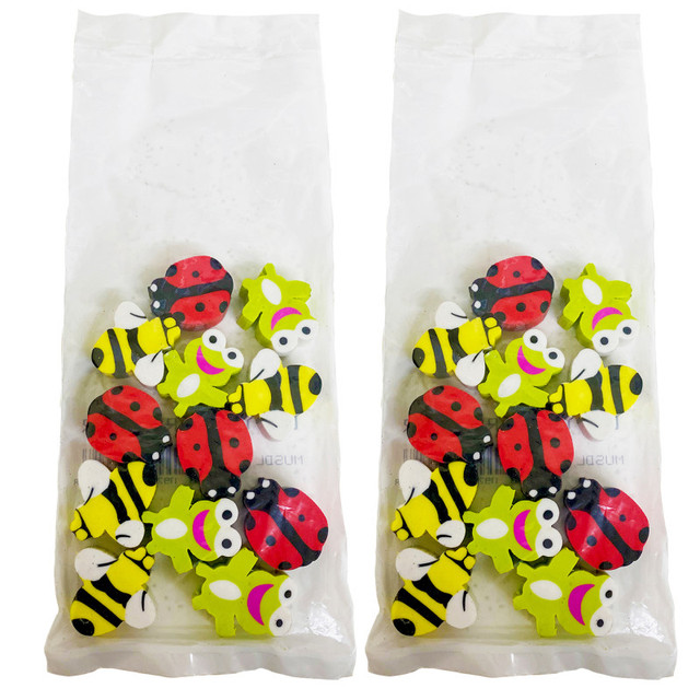 MUSGRAVE PENCIL CO INC Musgrave Pencil Company Lil Critters Pencil Topper Erasers, 12 Per Pack, 12 Packs
