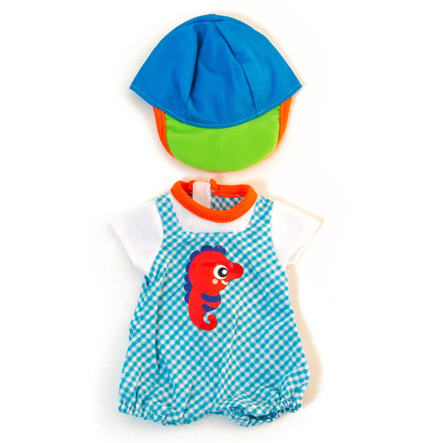 MINILAND EDUCATIONAL CORPORATION Miniland Doll Clothes, Fits 12-5/8" Dolls, Warm Weather Jumper/Cap Set