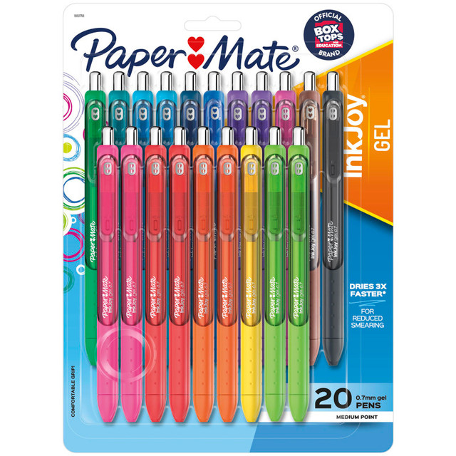NEWELL BRANDS DISTRIBUTION LLC Paper Mate® InkJoy Gel Pens, Medium Point (0.7mm), Assorted, 20 Count