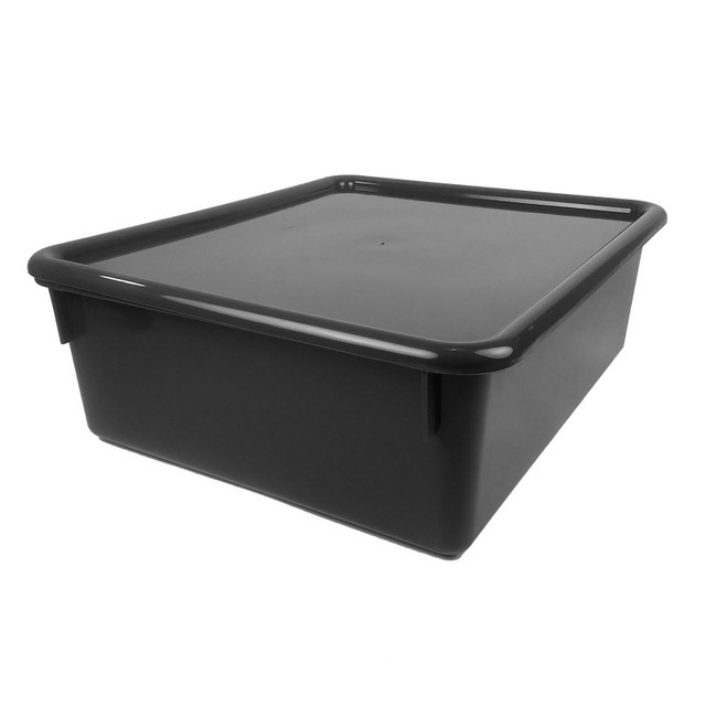 ROMANOFF PRODUCTS Romanoff Double Stowaway® Tray with Lid, Black