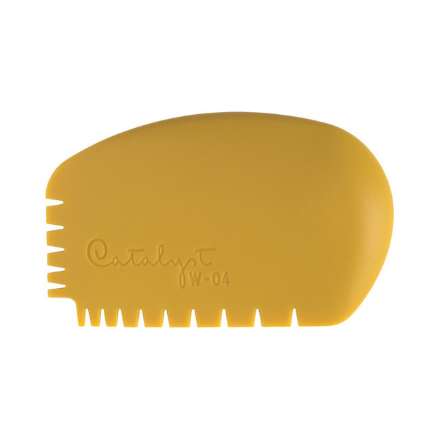 DIXON FINE ART Princeton Catalyst Tool Wedge, Silicone, Mixed Media Paintbrush, Yellow, Size 4, 1 Count DIXON FINE ART Princeton Catalyst Tool Wedge, Silicone, Mixed Media Paintbrush, Yellow, Size 4, 1 Count