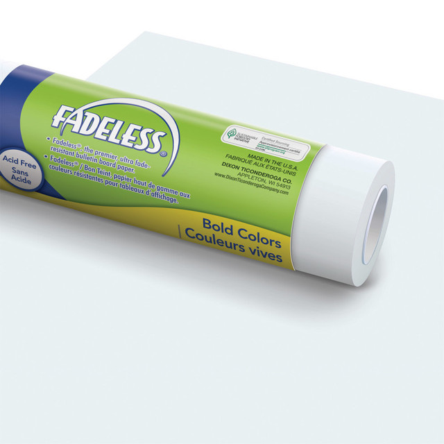 DIXON TICONDEROGA CO Fadeless® Bulletin Board Art Paper, White, 48" x 50', 1 Roll