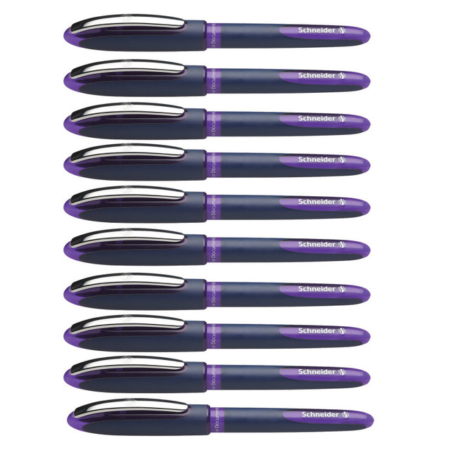 REDIFORM INC Schneider® One Business Rollerball Pens, 0.6mm, Violet, Pack of 10