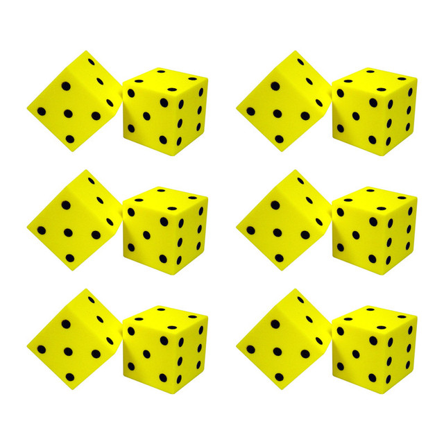 KOPLOW GAMES INC. Koplow Games Dot Foam Dice Set, 2 Per Set, 6 Sets
