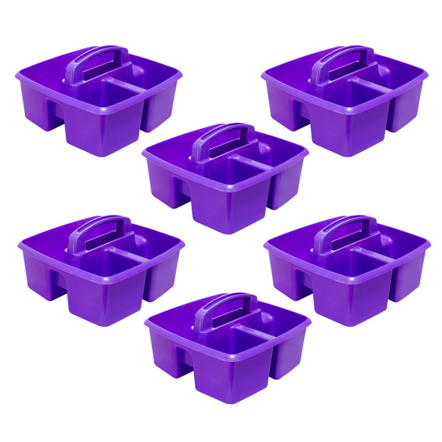 STOREX INDUSTRIES Storex Small Caddy, Purple, Pack of 6