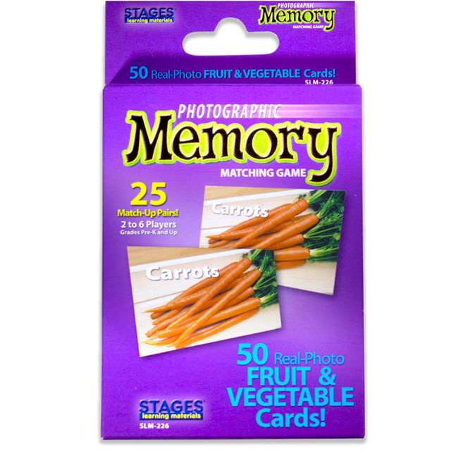 STAGES LEARNING MATERIALS Stages Learning Materials Photographic Memory Matching Game, Fruit & Vegetables