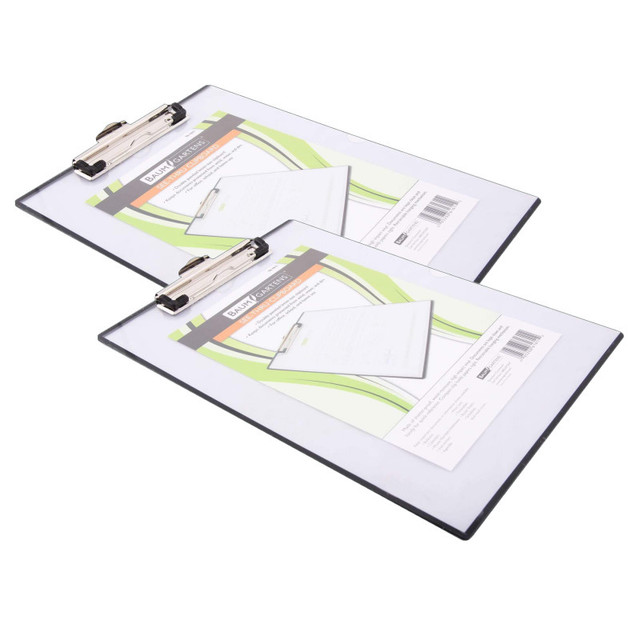 BAUMGARTENS INC Mobile OPS Unbreakable Quick Reference Clipboard with Dry Eraseable Transparent Protective Cover, Clear, Pack of 2
