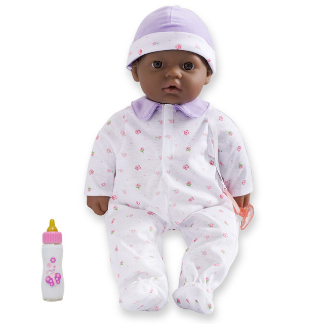 JC TOYS GROUP INC JC Toys La Baby Soft 16" Baby Doll, Purple with Pacifier, African-American