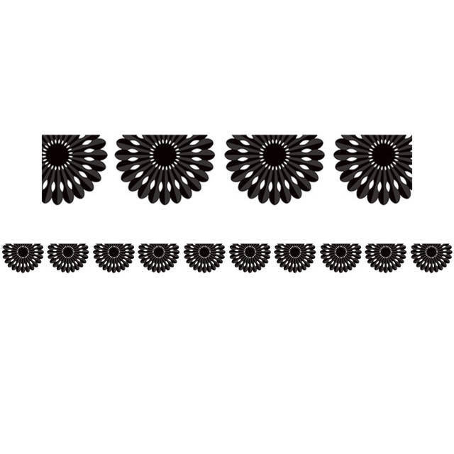 TEACHER CREATED RESOURCES Teacher Created Resources® Black and White Fiesta Die-Cut Border Trim, 35 Feet