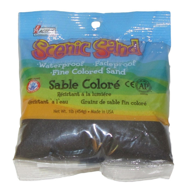 ACTIVA PRODUCTS ACTÍVA Scenic Sand™ Craft Colored Sand, Deep Black, 1lb (454g) Bag