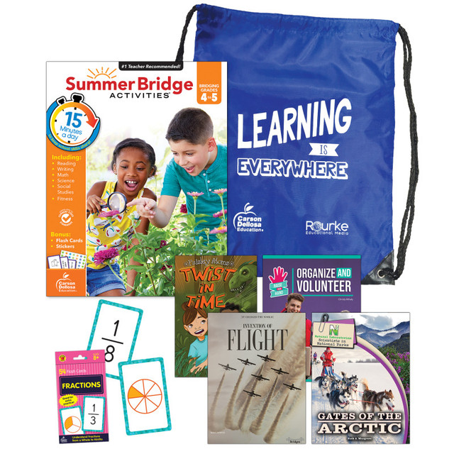 CARSON DELLOSA EDUCATION Summer Bridge Activities Summer Bridge Essentials Backpack, Grade 4-5