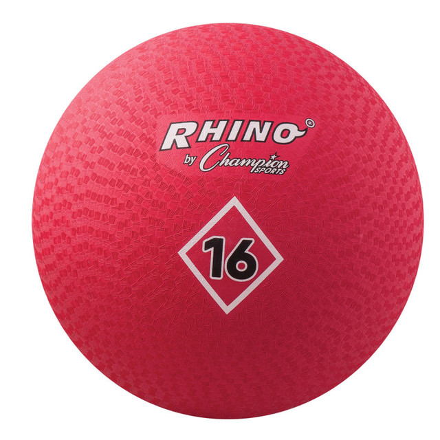 CHAMPION SPORTS Champion Sports Playground Ball, 16", Red