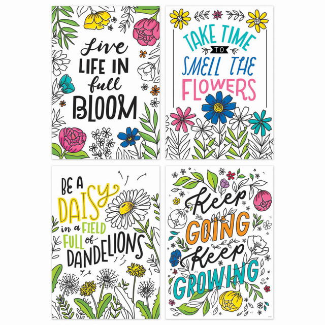 CREATIVE TEACHING PRESS Creative Teaching Press® Bright Blooms Inspire U™ 4-Poster Pack