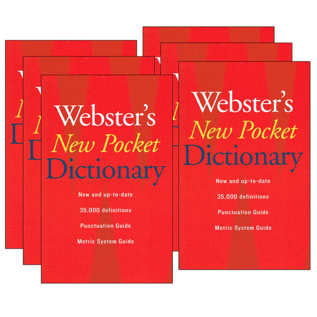 HARPER COLLINS PUBLISHERS Houghton Mifflin Harcourt Webster's New Pocket Dictionary, Pack of 6