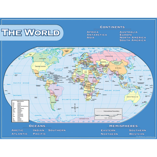 TEACHER CREATED RESOURCES Teacher Created Resources® World Map Chart