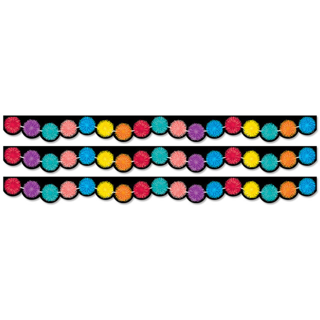 CREATIVE TEACHING PRESS Creative Teaching Press® Pom Poms EZ Border, 48 Feet Per Pack, 3 Packs