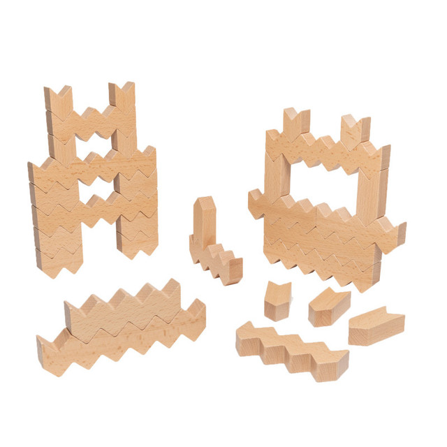 POLYDRON Educational Advantage ZigZag Blocks