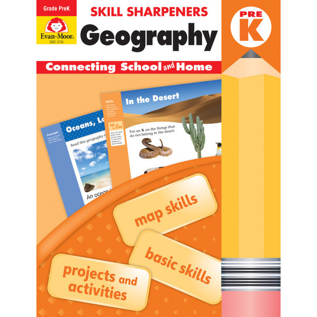 EVAN-MOOR Evan-Moor Educational Publishers Skill Sharpeners: Geography, Grade PreK - Activity Book