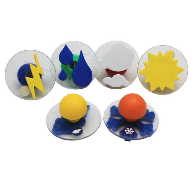 LEARNING ADVANTAGE READY 2 LEARN™ Giant Stampers - Weather Patterns - Set of 6
