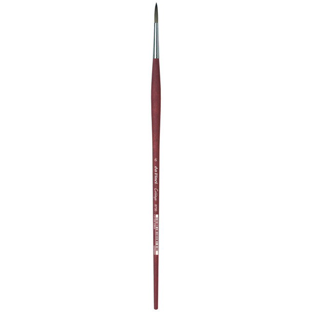 GREGORY DANIELS FINE ARTS INC da Vinci COLLEGE Student Brush, Synthetic, Acrylic & Oil, Round, Series 8730, Size 6