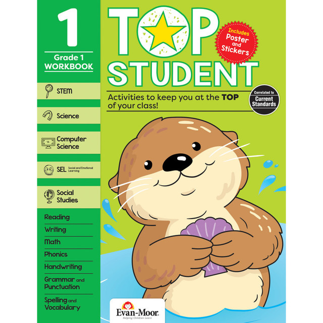 EVAN-MOOR Evan-Moor Educational Publishers Top Student Activity Book, Grade 1