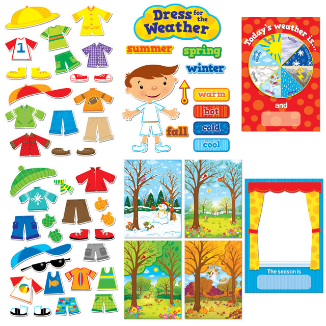 CREATIVE TEACHING PRESS Creative Teaching Press® Dress for the Weather Bulletin Board Set