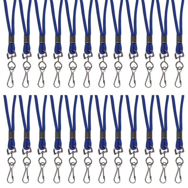 C-LINE PRODUCTS INC C-Line® Standard Lanyard, Blue, Swivel Hook, Pack of 24